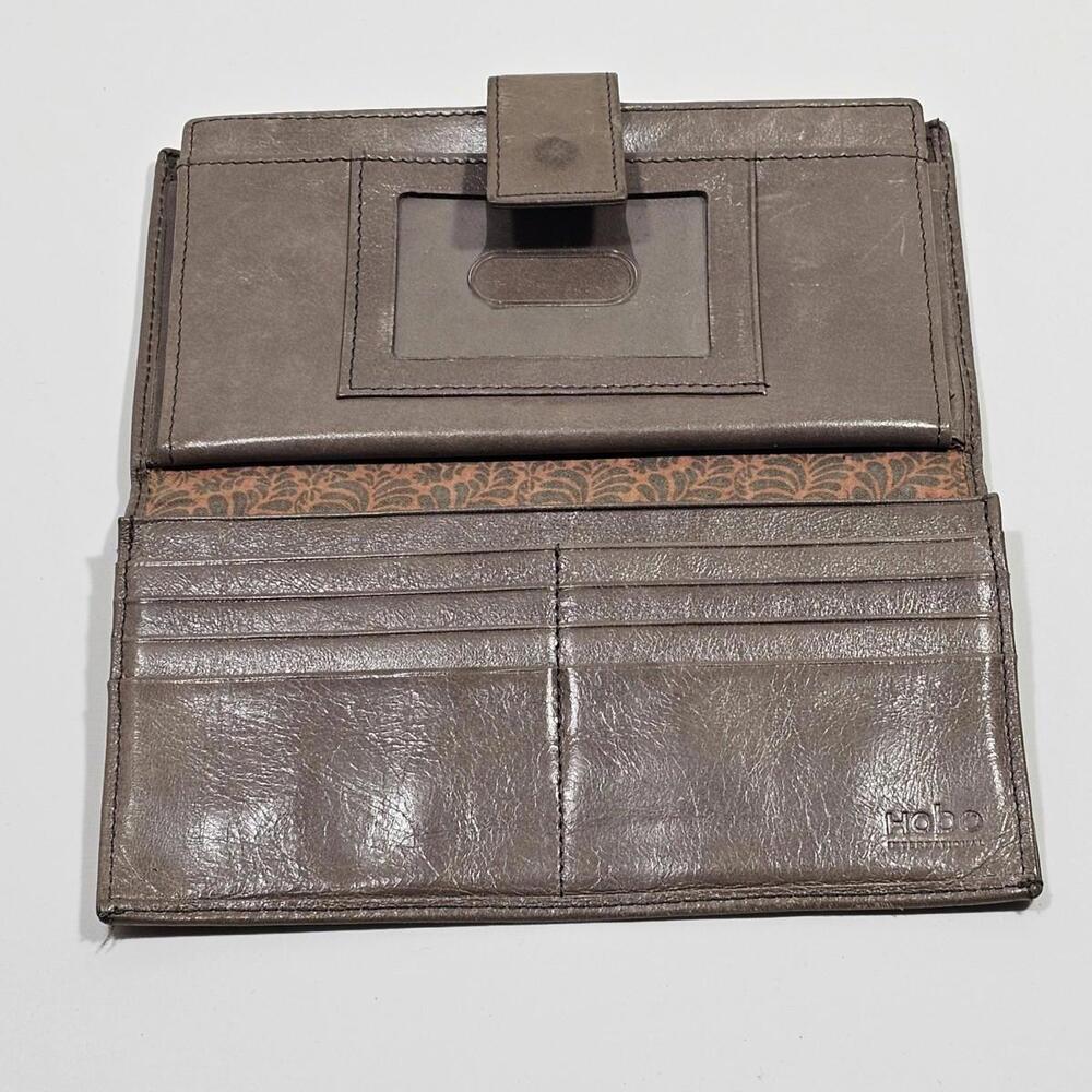 Hobo International Light Brown Leather Card Holder Wallet Bifold Handbag Clutch - Picture 4 of 5